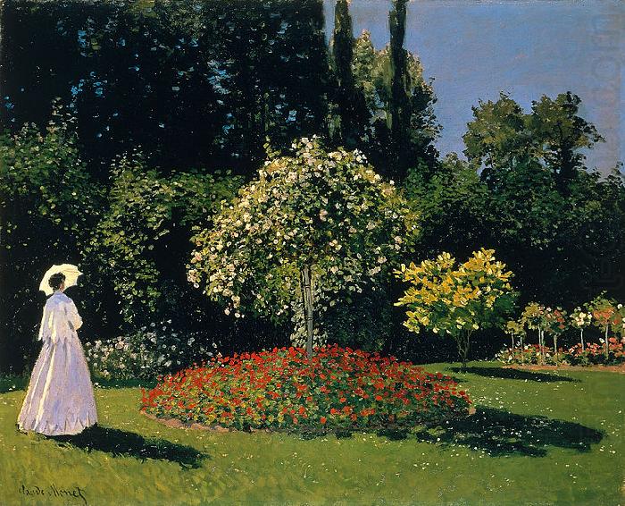 Claude Monet Jeanne-Marguerite Lecadre in the Garden Sainte-Adresse china oil painting image